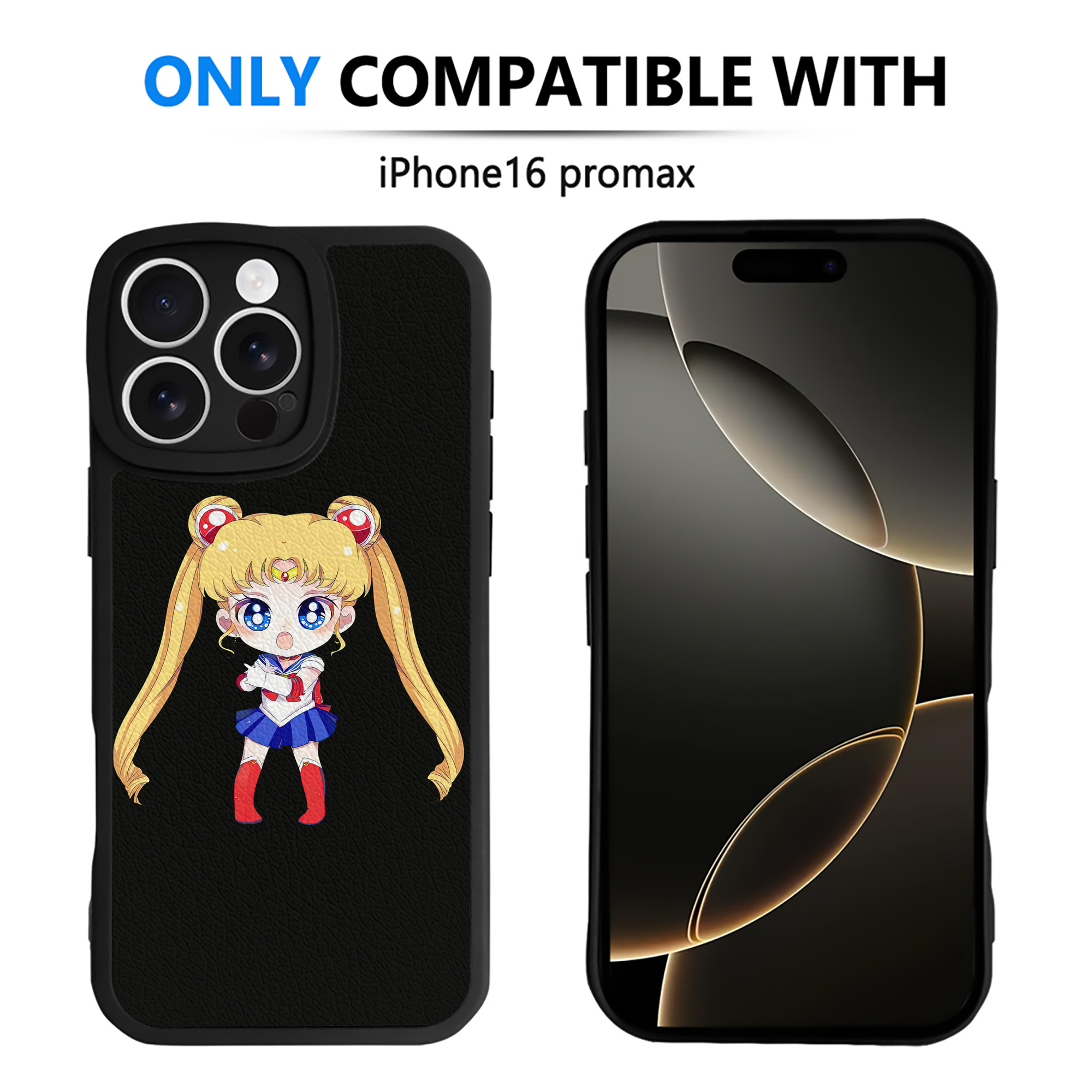 （画像用） 美少女戦士セーラームーン 月野 うさぎ つきの うさぎ Sailor Moon Tsukino Usagi 【iPhone 16シリーズ対応】シリコンスマホケース（レザー調） 材質：シリコン
